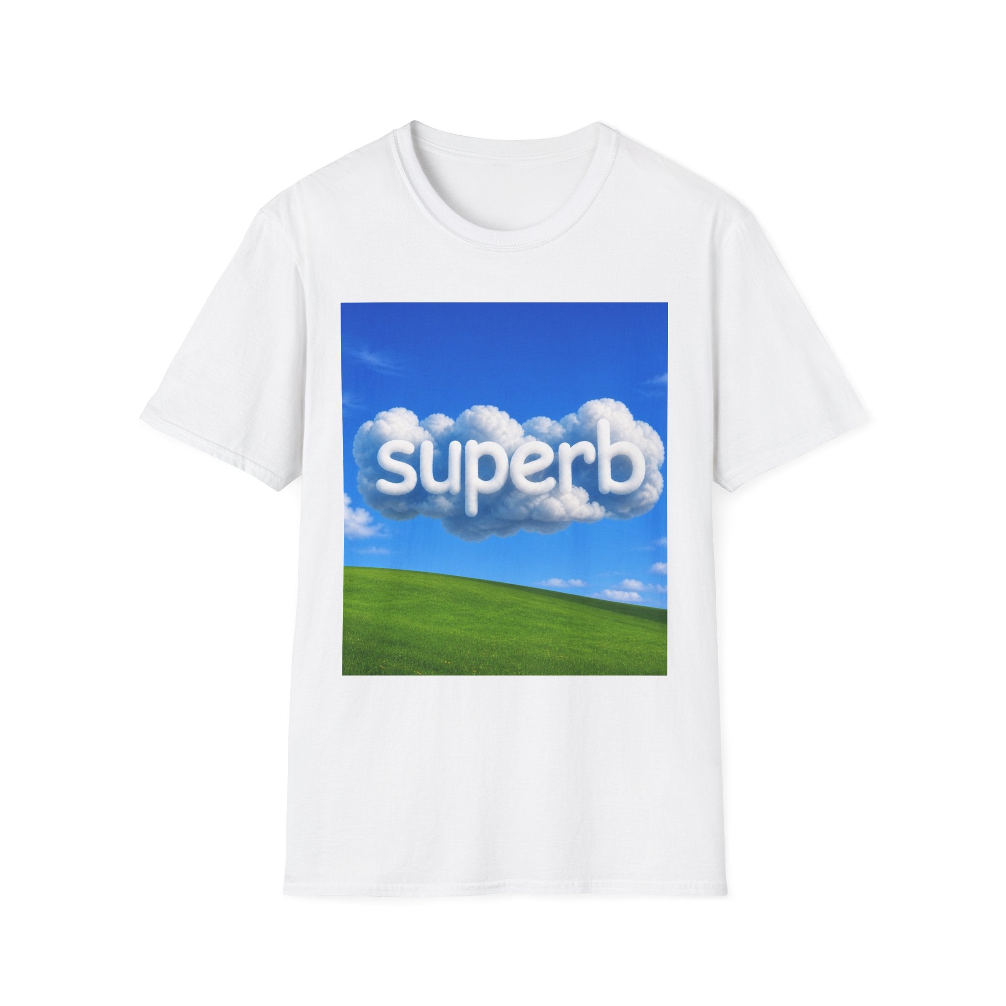 Superb Cloud Graphic T-Shirt — Retro Sky Landscape Tee