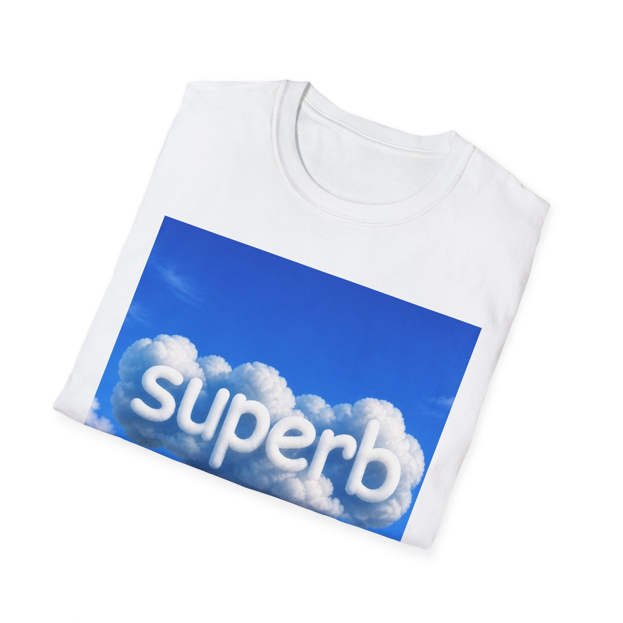 Superb Cloud Graphic T-Shirt — Retro Sky Landscape Tee
